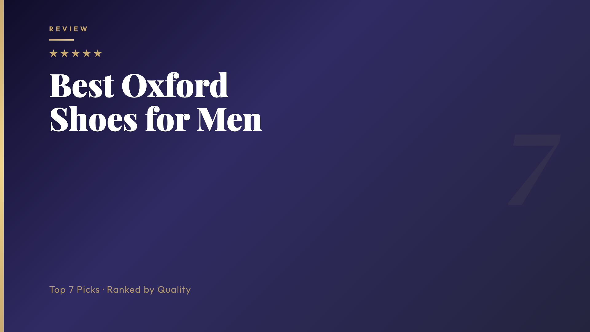 Best Oxford Shoes for Men