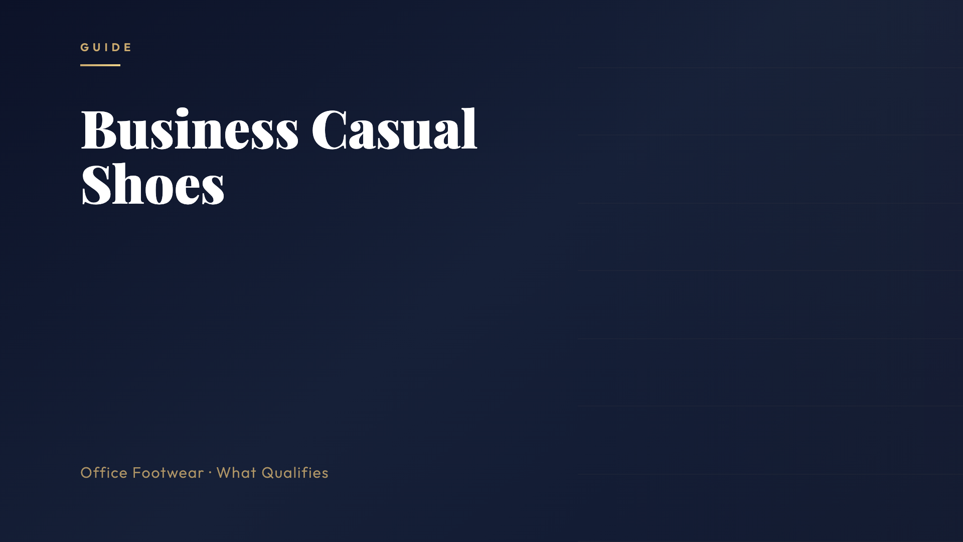 Business Casual Shoes Guide