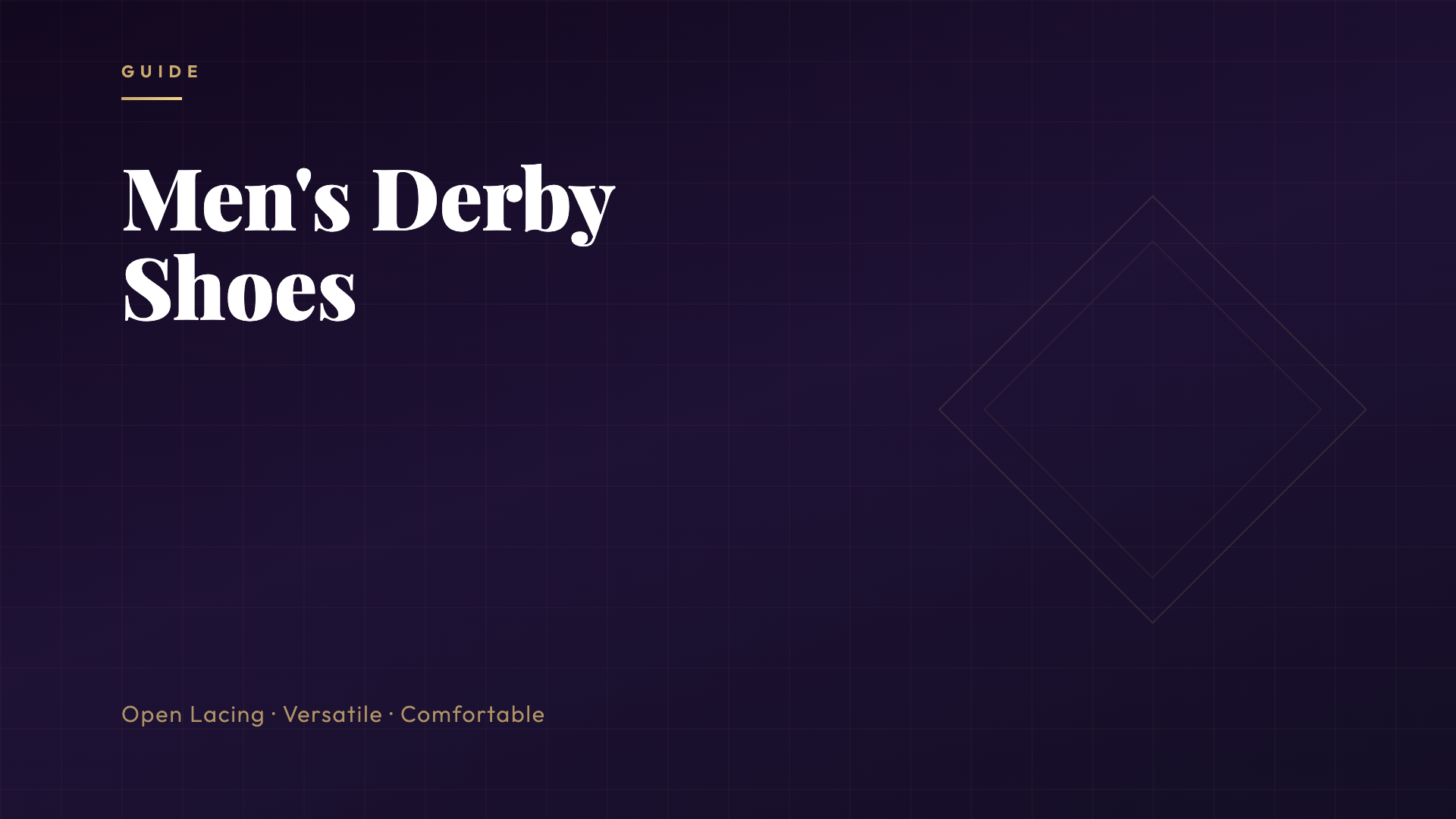 Men's Derby Shoes Guide