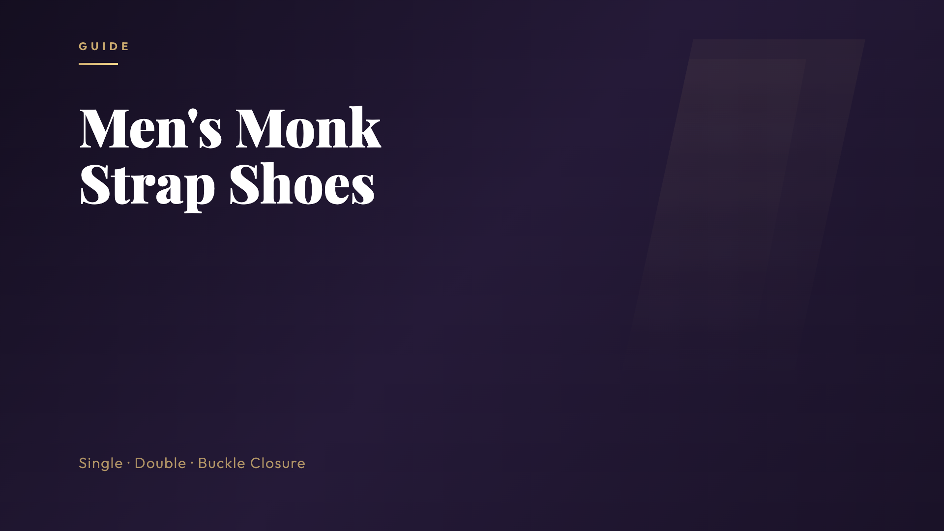 Men's Monk Strap Shoes Guide