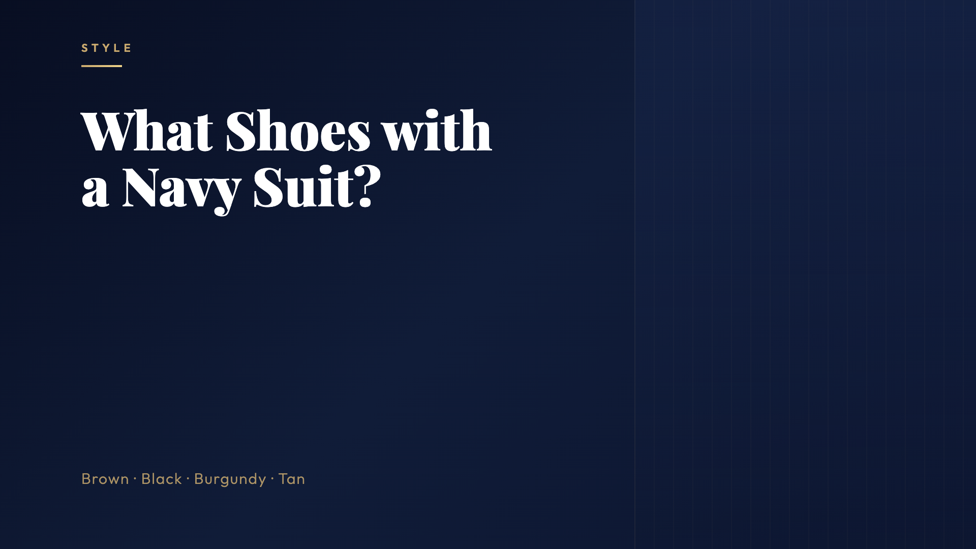 Shoes with a Navy Suit