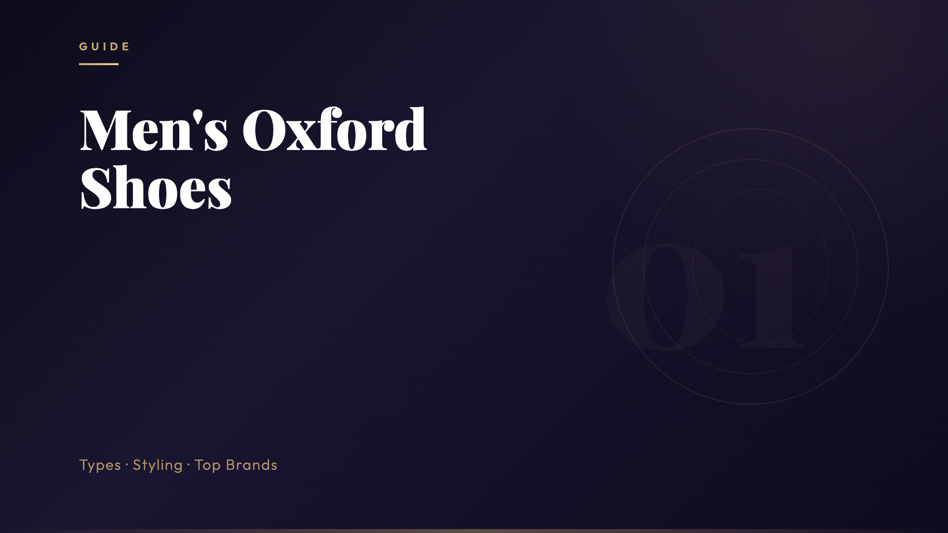 Men's Oxford Shoes Guide