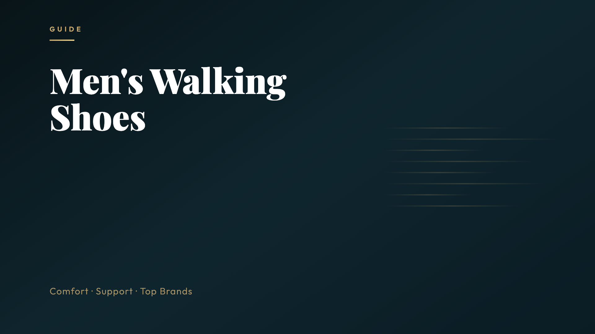 Men's Walking Shoes Guide